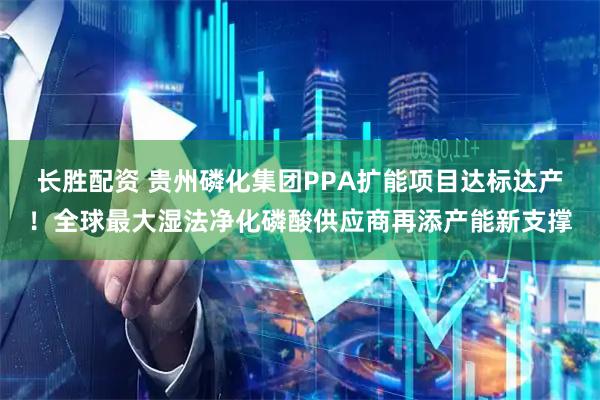 长胜配资 贵州磷化集团PPA扩能项目达标达产！全球最大湿法净化磷酸供应商再添产能新支撑