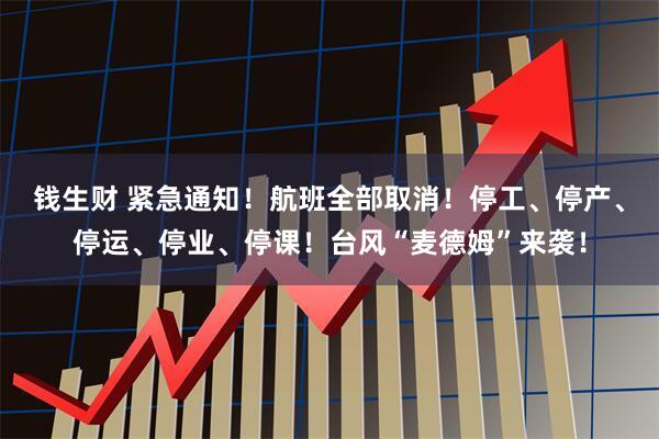 钱生财 紧急通知！航班全部取消！停工、停产、停运、停业、停课！台风“麦德姆”来袭！